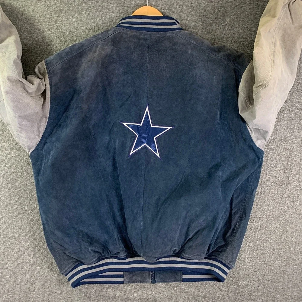 Vintage Dallas Cowboys Leather Jacket Men Extra Large Pro Player 90's NEW